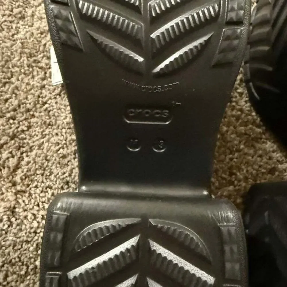 NWT Crocs Siren Studded Heel Clog Black Shoes Size Men13 Chunky Rare - Picture 2 of 10
